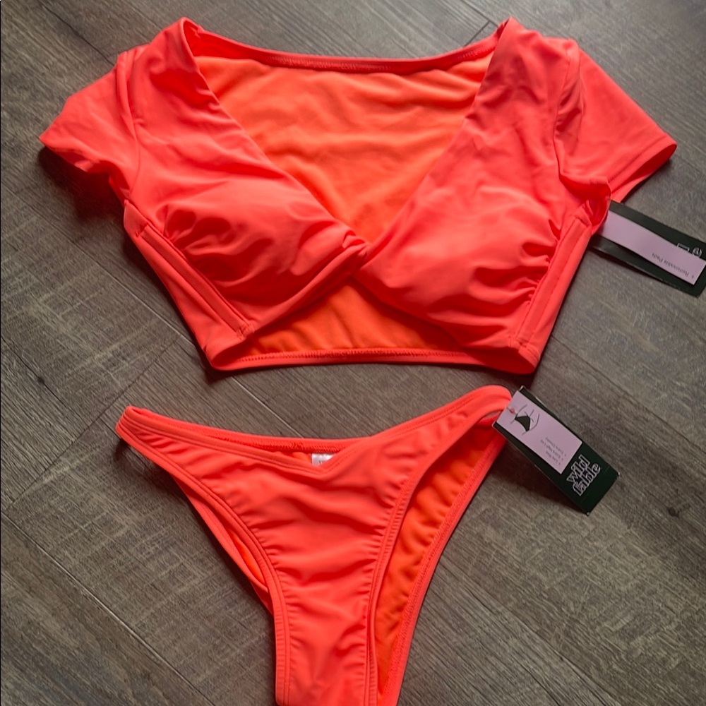 Wild Fable Neon Orange Bikini Set